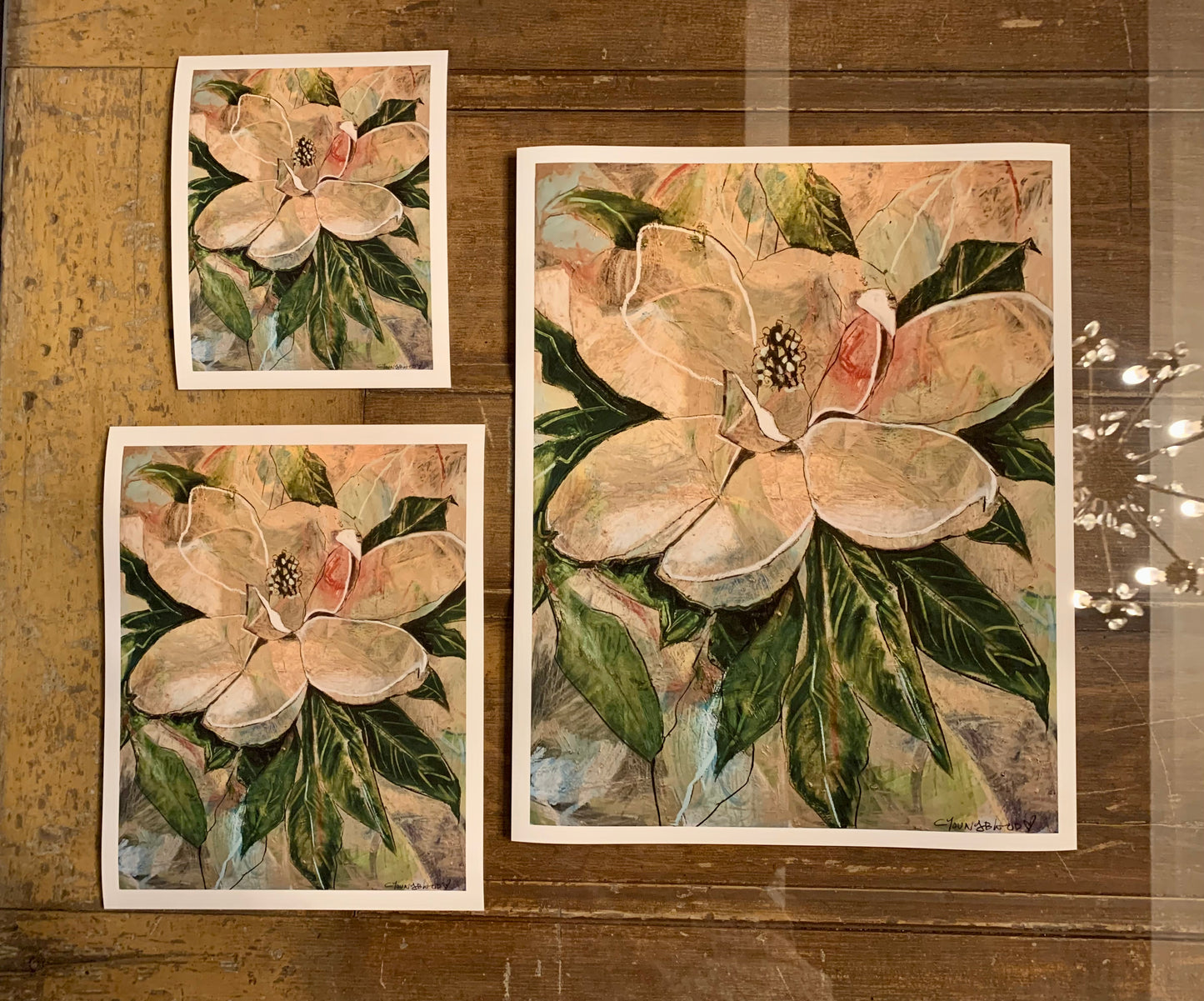 The Golden Magnolia Reproduction on 100% cotton Paper