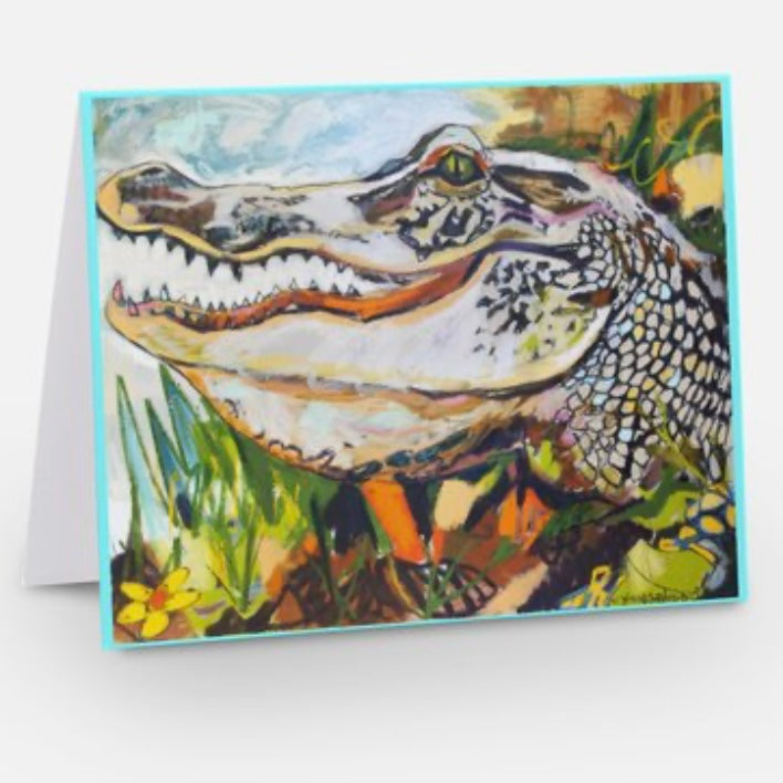 (7) Groovy Gator  Note Cards
