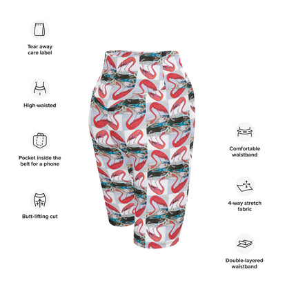 Flamingo Tango Biker Shorts