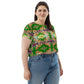 Tiger Reflections Mockup All-Over Print Crop Tee
