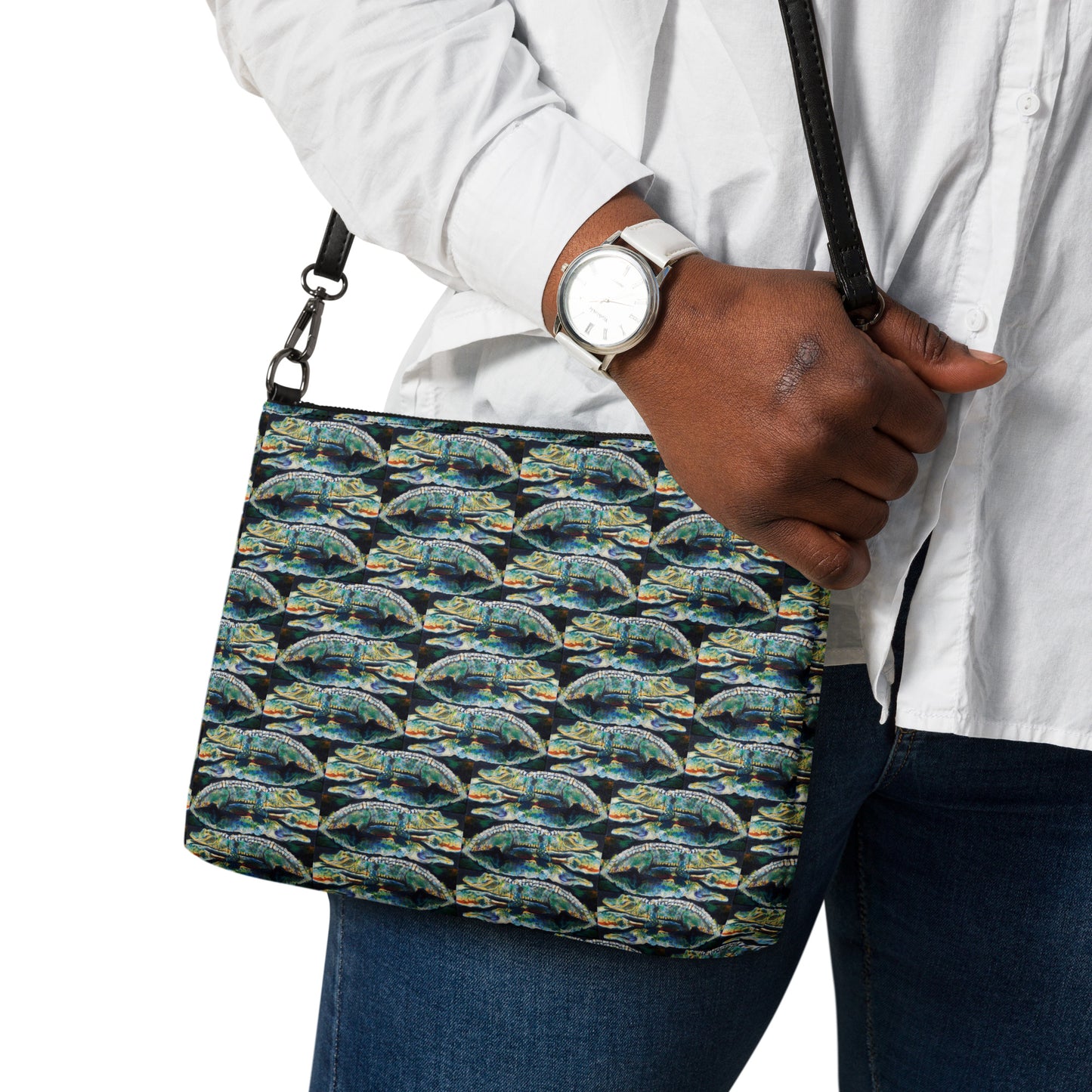 Psychedelic Gator Reflections Crossbody bag