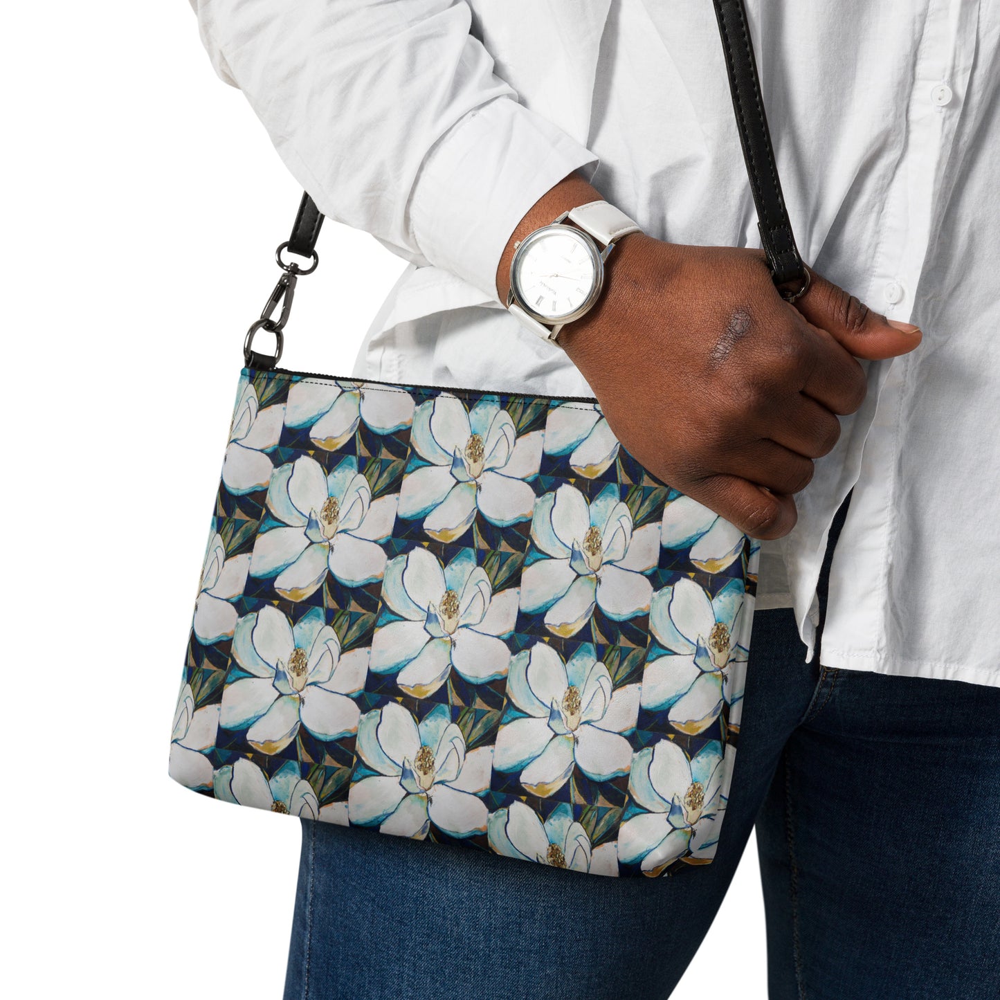 Indigo Magnolia Crossbody bag