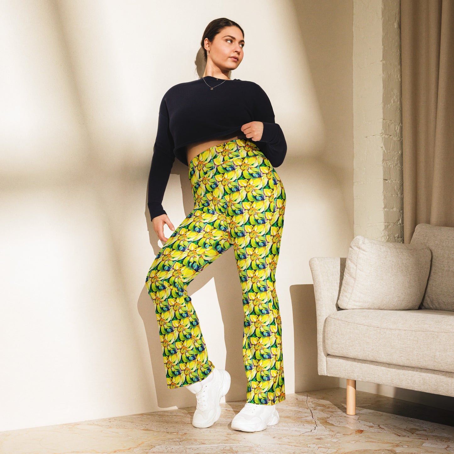 Bosco Sunflower Flare leggings