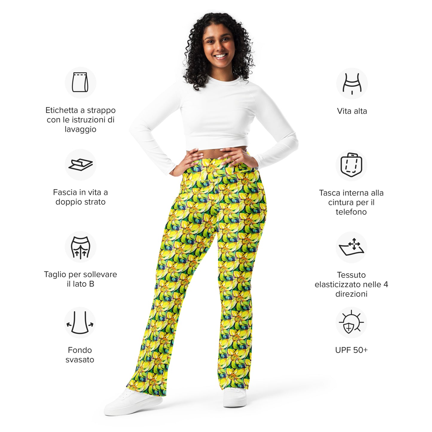 Bosco Sunflower Flare leggings