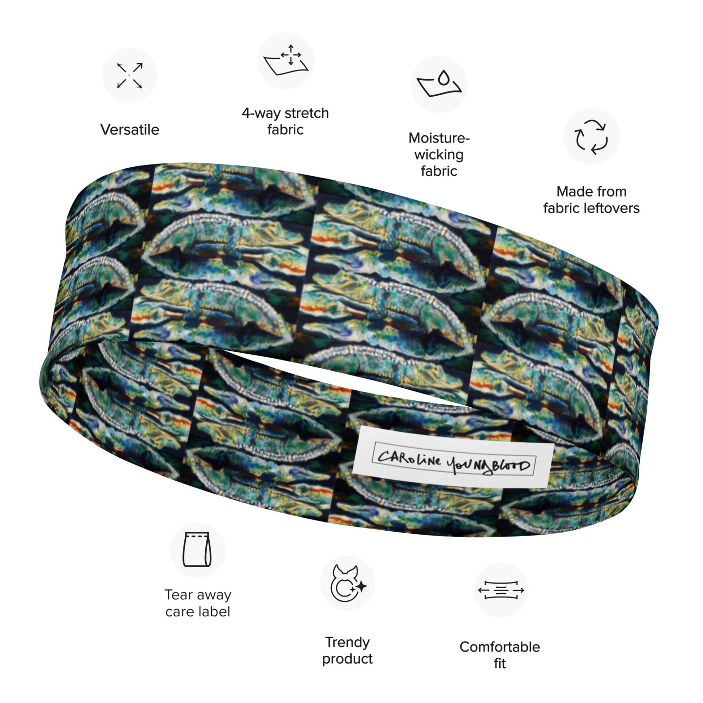 Psychedelic Gator Reflections Headband