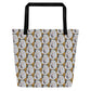 Mustard Oyster Shells All-Over Print Large Tote Bag