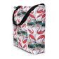 Flamingo Tango All-Over Print Large Tote Bag