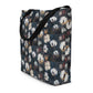 Cotton at Night All-Over Print Large Tote Bag