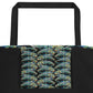 Psychedelic Gator Reflection All-Over Print Large Tote Bag