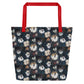 Cotton at Night All-Over Print Large Tote Bag