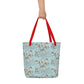 Gracious Cotton All-Over Print Large Tote Bag