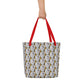 Mustard Oyster Shells All-Over Print Large Tote Bag