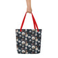 Cotton at Night All-Over Print Large Tote Bag