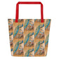 Peacock Pair All-Over Print Large Tote Bag