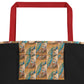 Peacock Pair All-Over Print Large Tote Bag