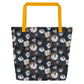 Cotton at Night All-Over Print Large Tote Bag