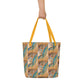 Peacock Pair All-Over Print Large Tote Bag