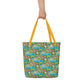 Doves in Oasis All-Over Print Large Tote Bag