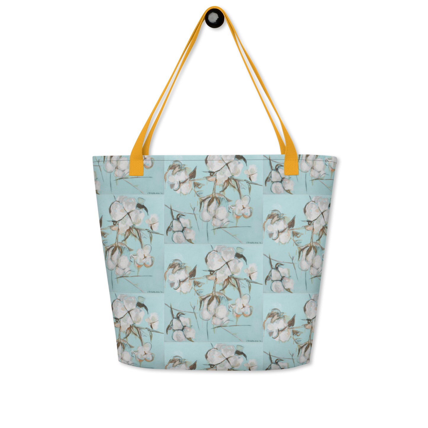 Gracious Cotton All-Over Print Large Tote Bag