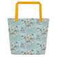 Gracious Cotton All-Over Print Large Tote Bag