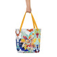 Tobacco Leaf with Animals All-Over Print Large Tote Bag