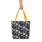 Cotton at Night All-Over Print Large Tote Bag