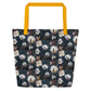 Cotton at Night All-Over Print Large Tote Bag