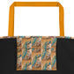 Peacock Pair All-Over Print Large Tote Bag