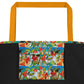 Hummingbirds with Sun All-Over Print Large Tote Bag