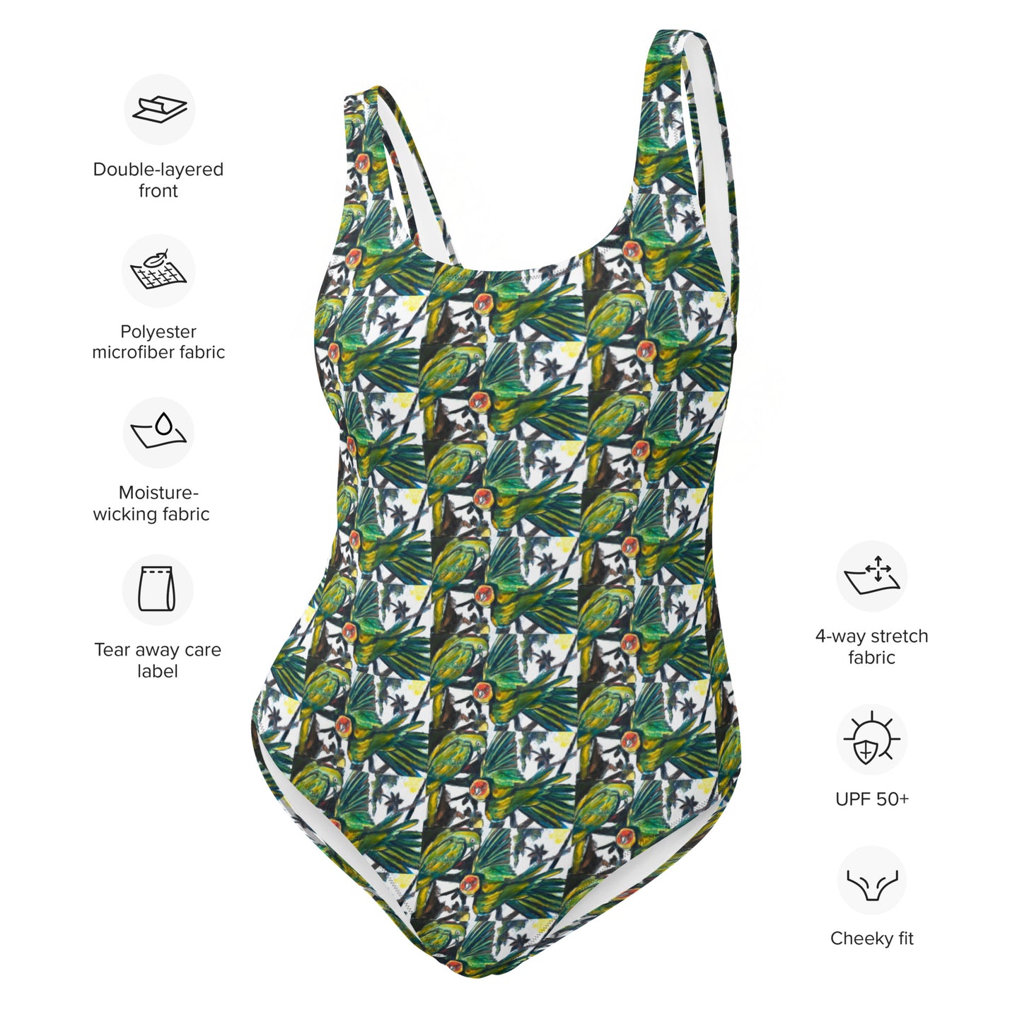 Parakeets One-Piece Swimsuit