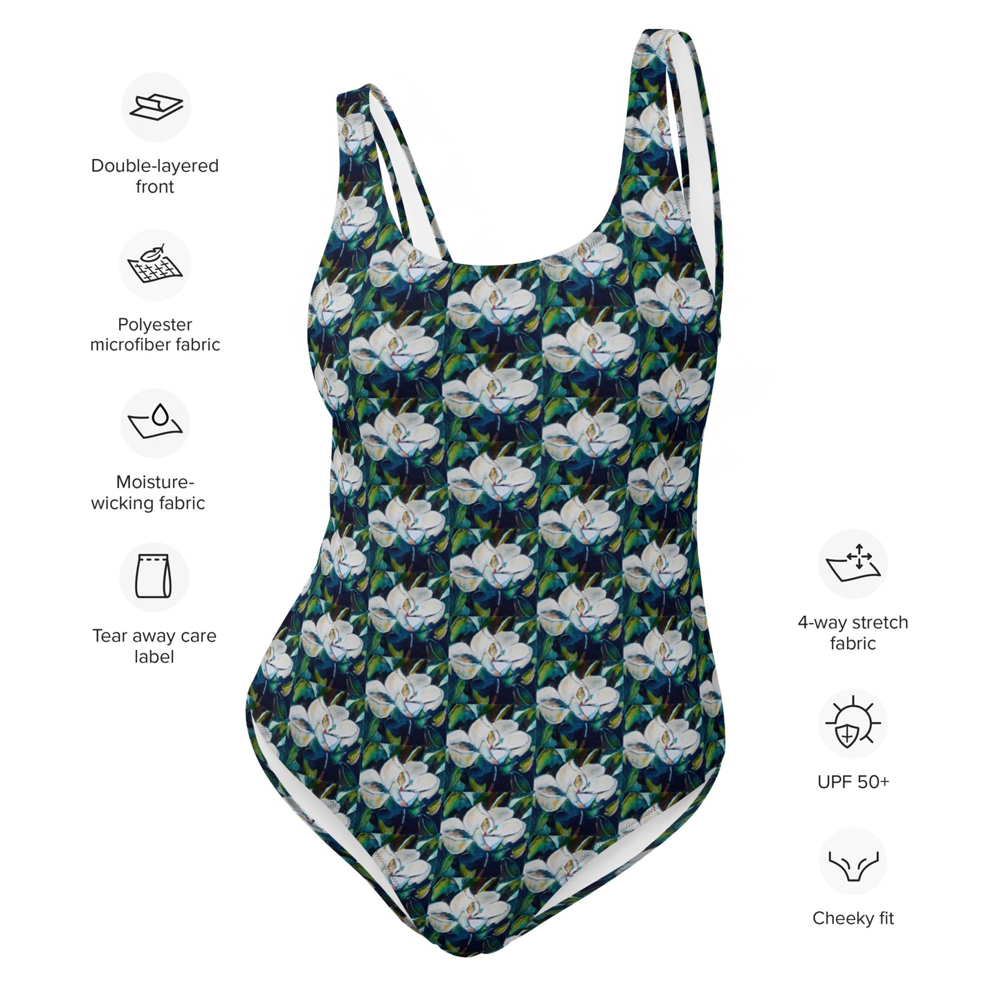 Emerald Green Magnolia One-Piece Swimsuit