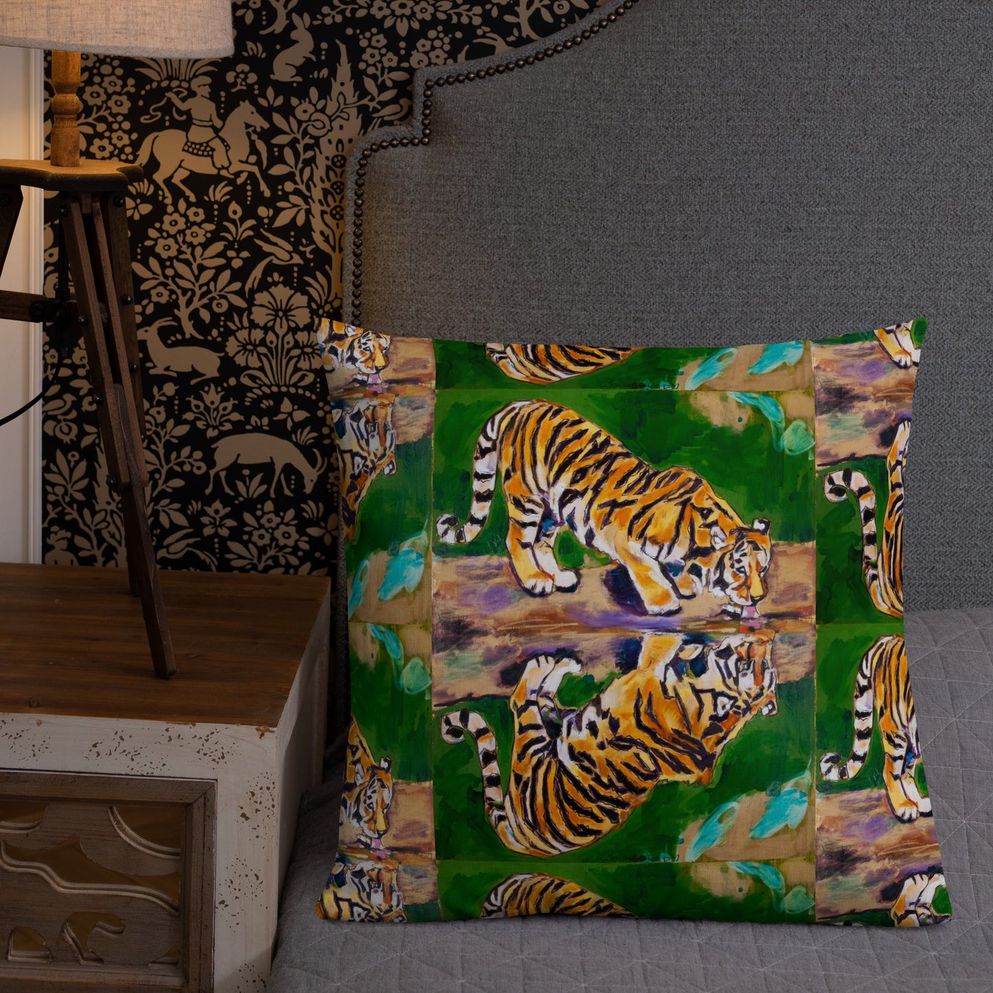 Tiger Reflections II Premium Pillow