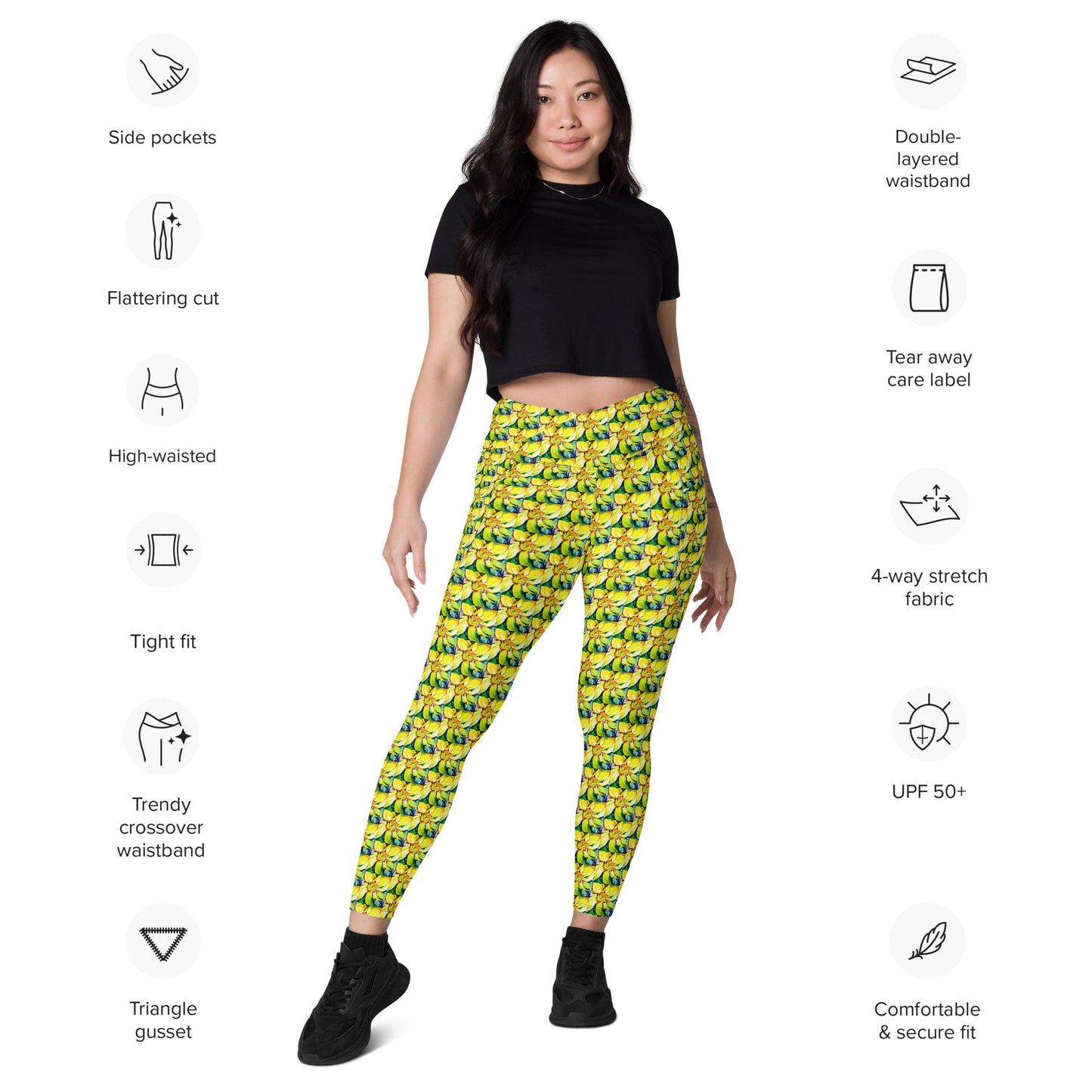 Sunflower Crossover leggings with pockets