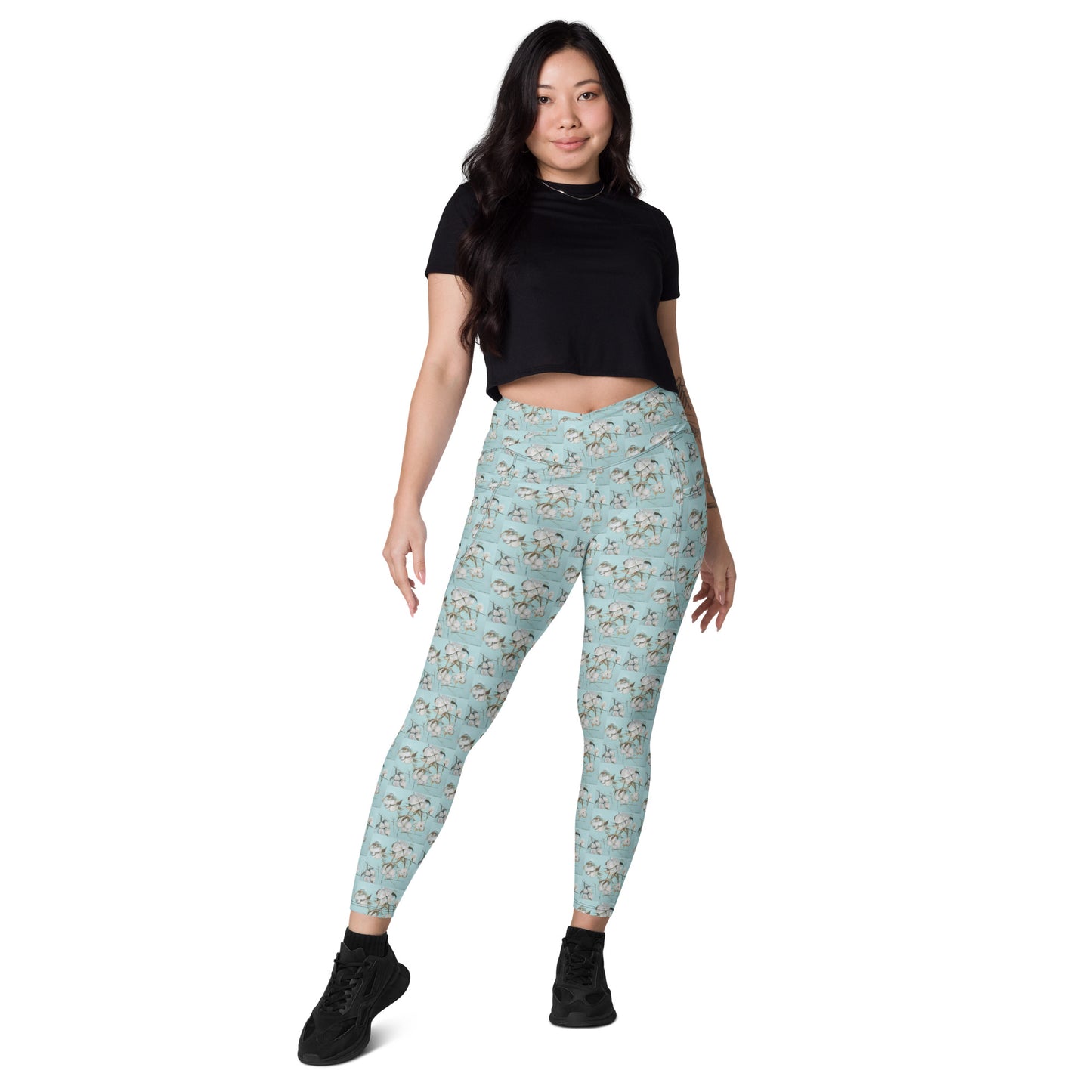 Gracious Cotton Crossover leggings with pockets