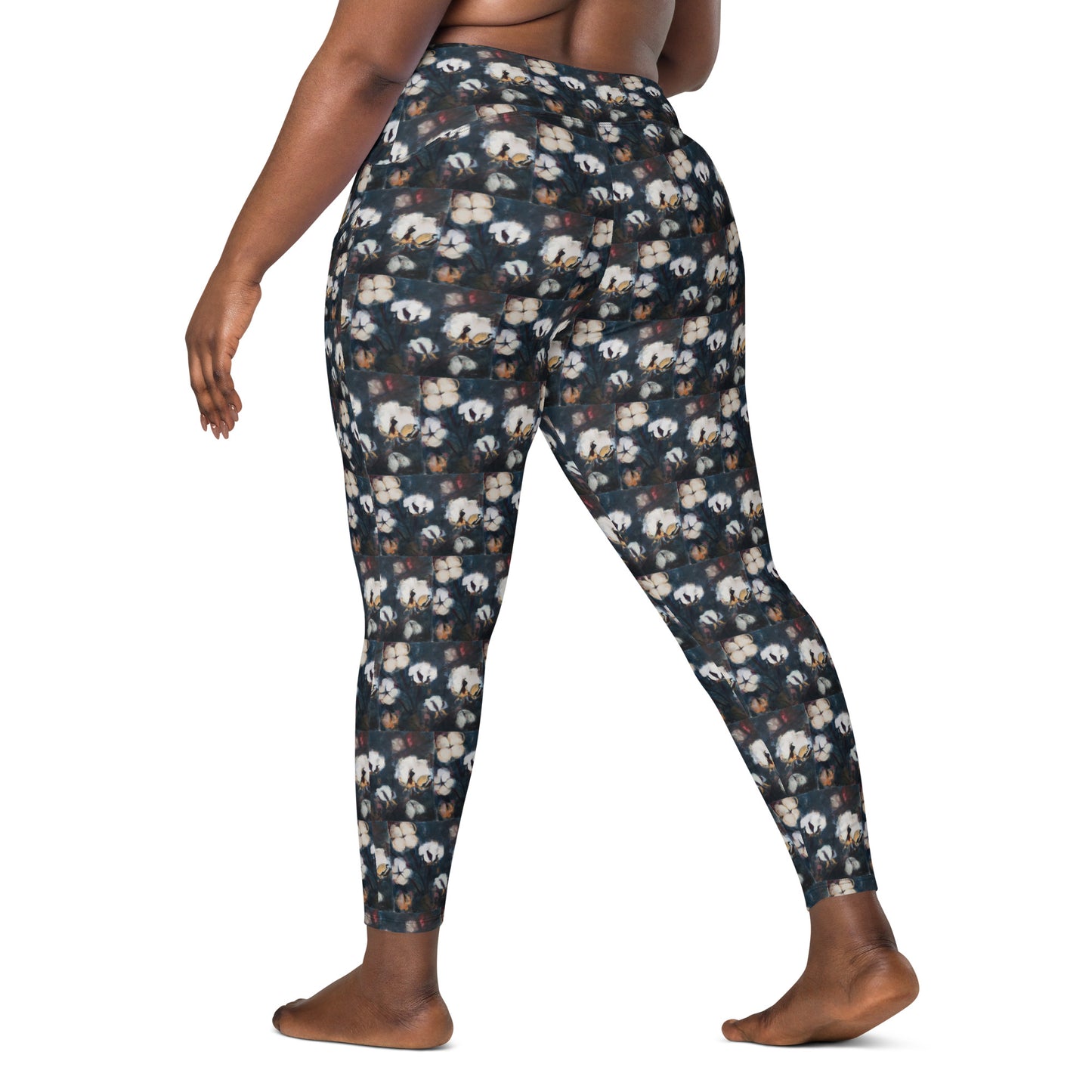 Cotton at Night Crossover leggings with pockets