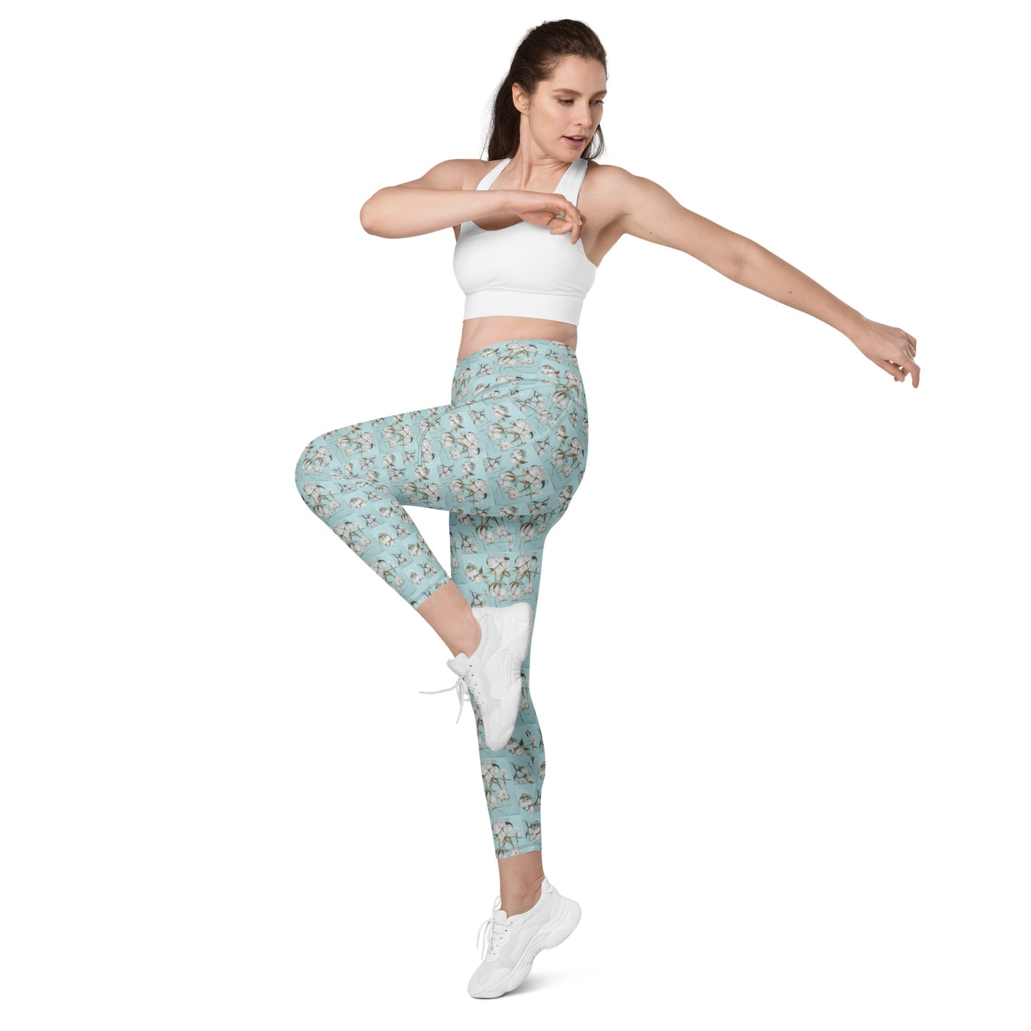 Gracious Cotton Crossover leggings with pockets