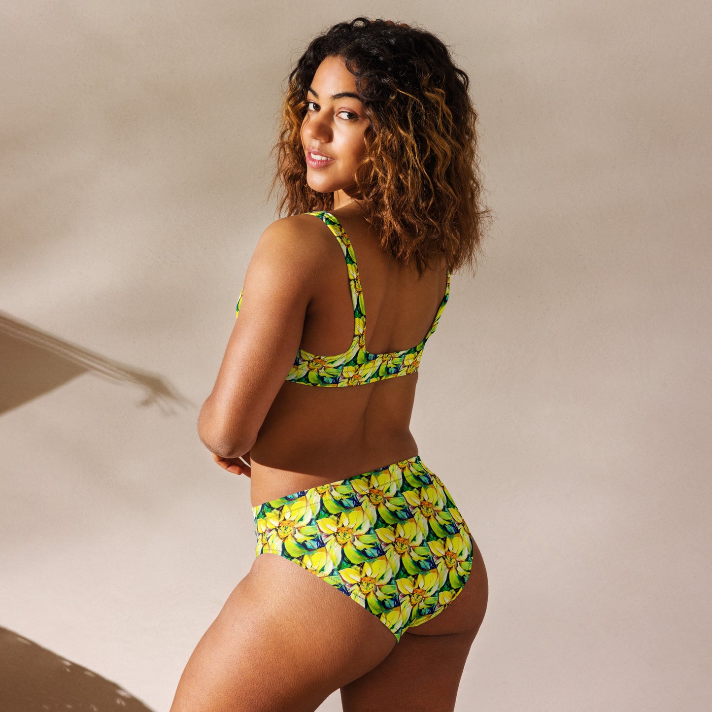 Bosco Sunflower Recycled high-waisted bikini