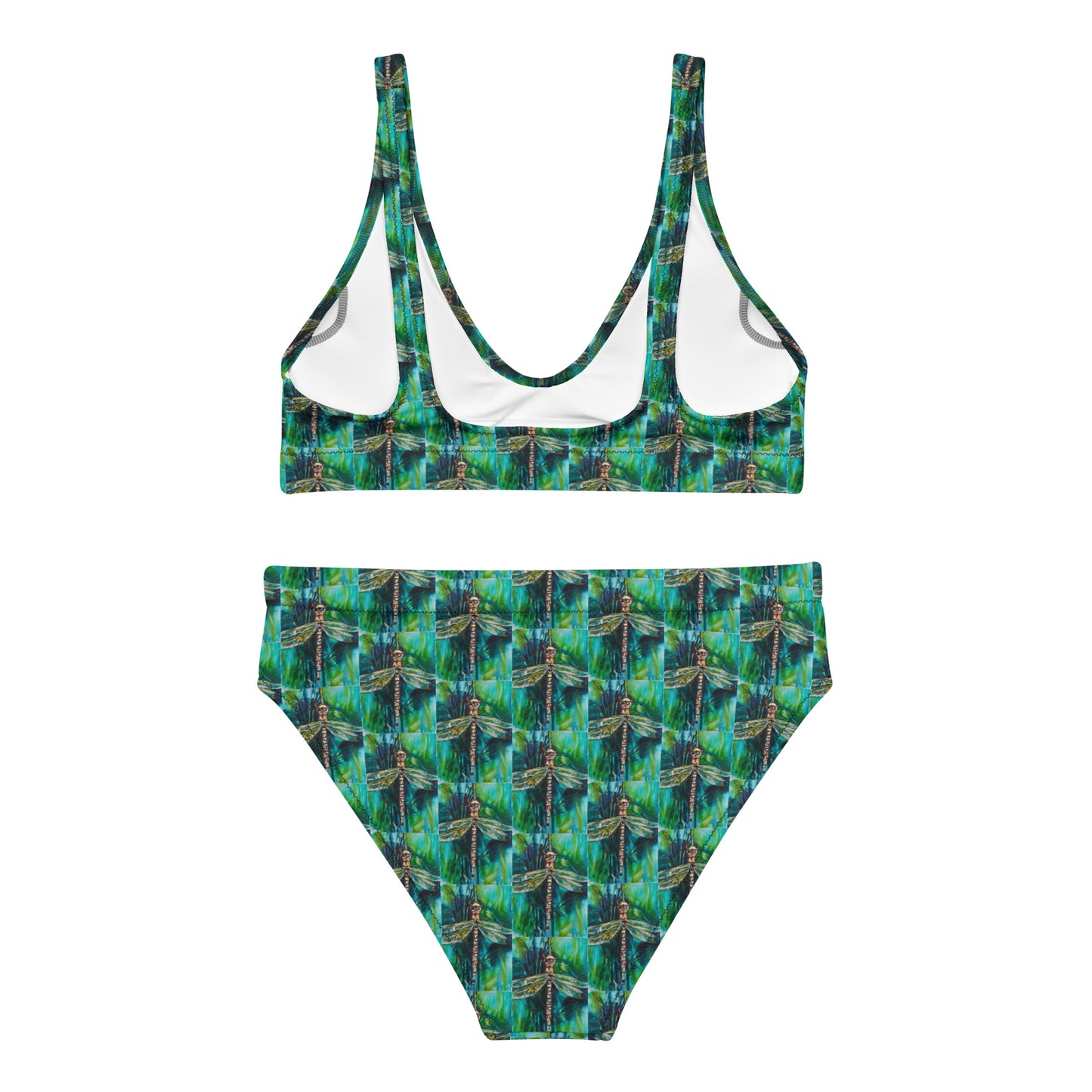 Green Dragonfly Recycled high-waisted bikini