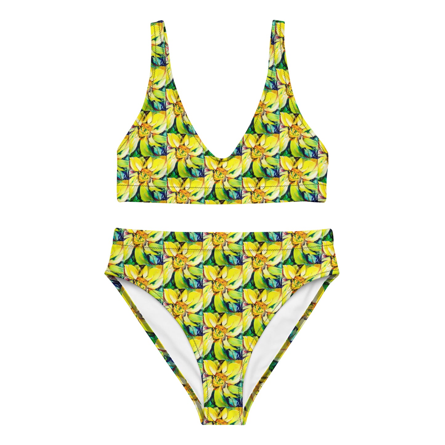 Bosco Sunflower Recycled high-waisted bikini