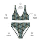 Psychedelic Gator Reflection Recycled high-waisted bikini