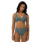 Emerald Green Magnolia Recycled high-waisted bikini