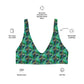 Green Dragonfly Recycled padded bikini top