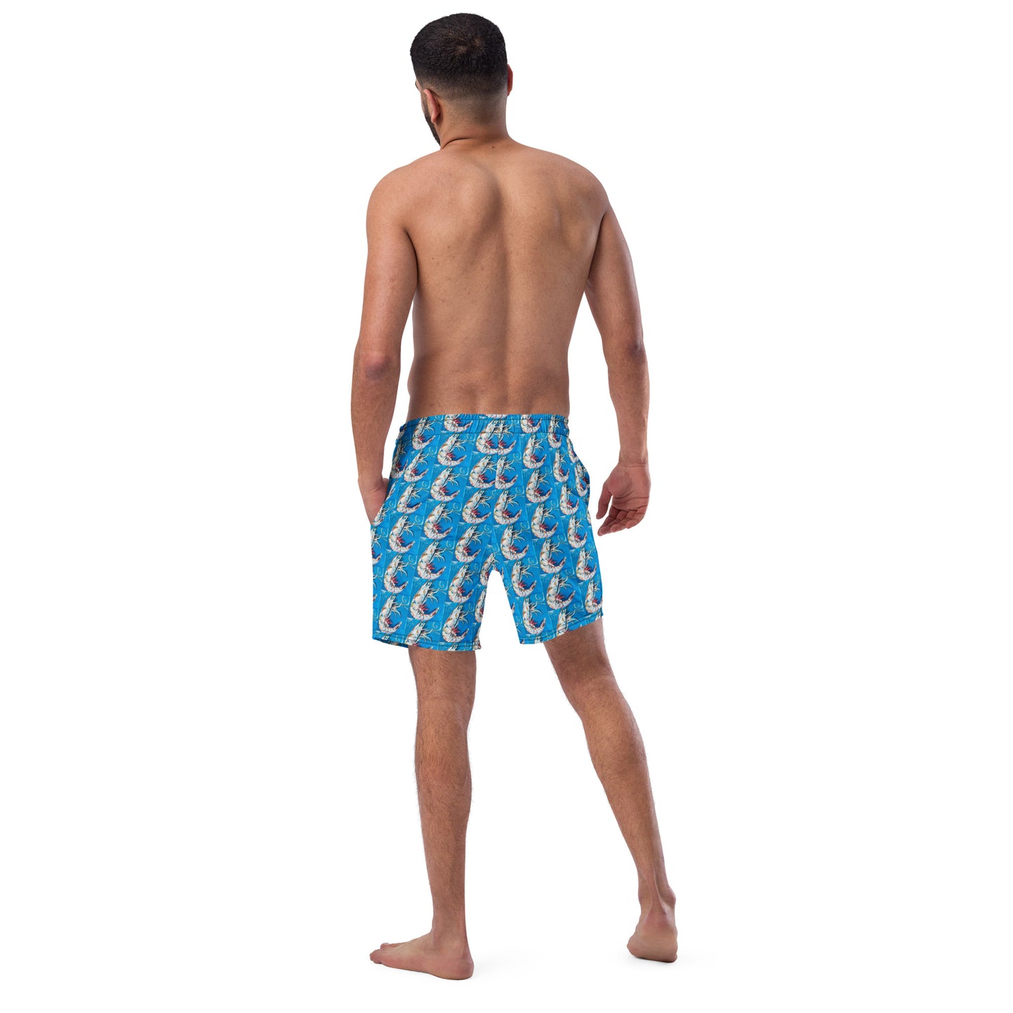 Blue Shrimp Men's swim trunks