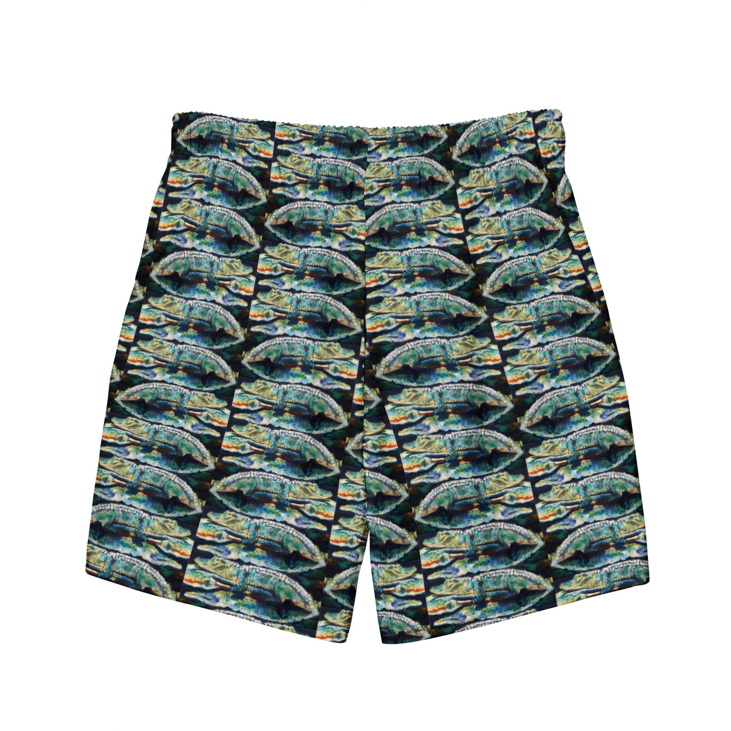 Psychedelic Gator Reflections Men's swim trunks