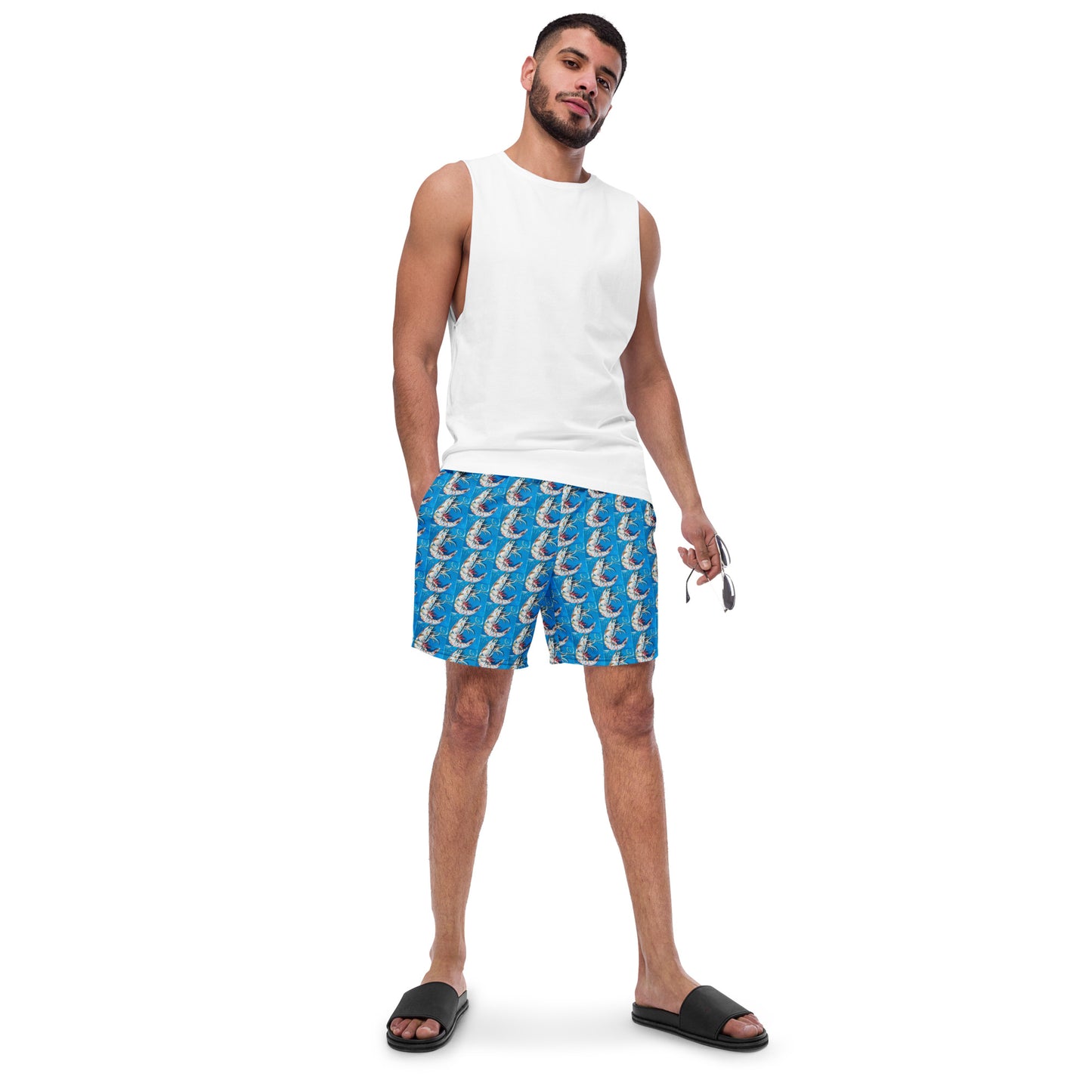 Blue Shrimp Men's swim trunks