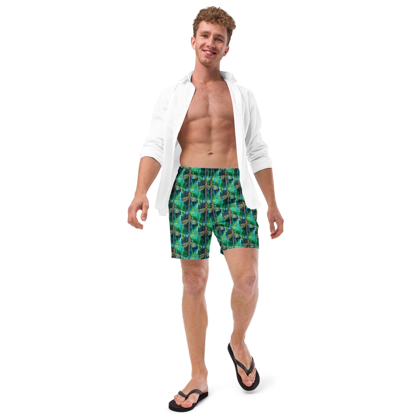 Green Dragonfly Men's swim trunks