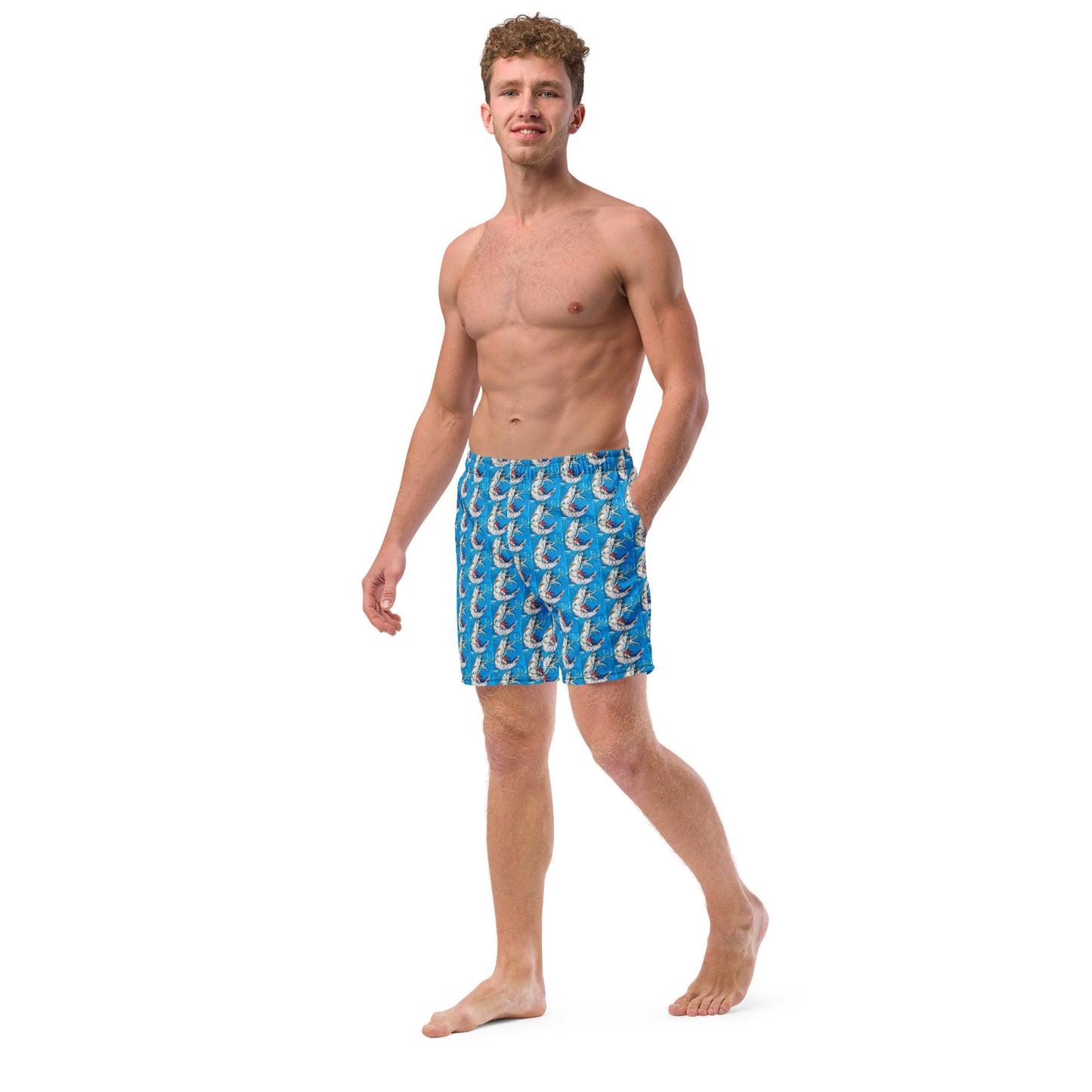 Blue Shrimp Men's swim trunks