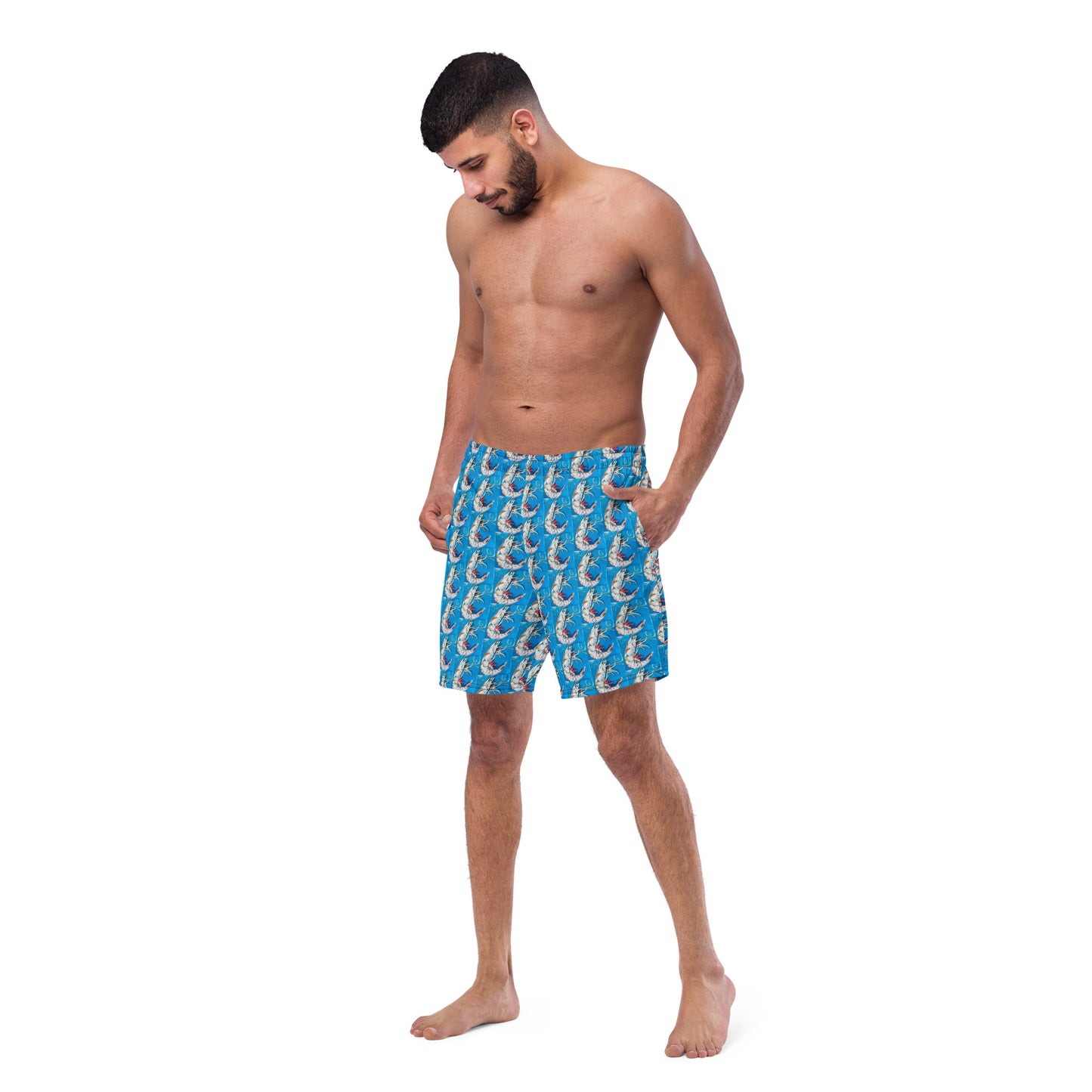 Blue Shrimp Men's swim trunks