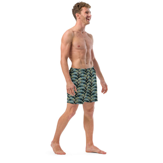 Psychedelic Gator Reflections Men's swim trunks