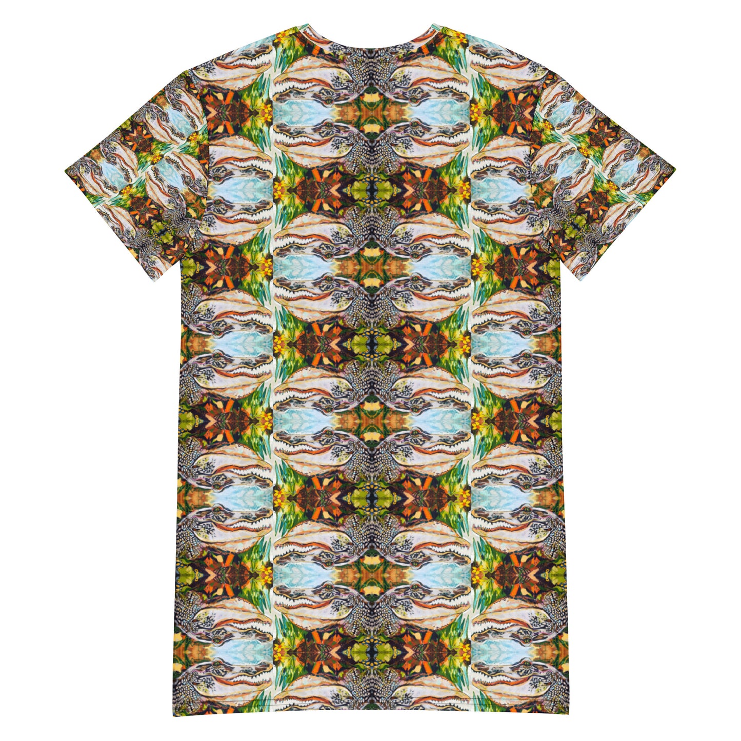 Groovy Gator Pattern T-shirt dress